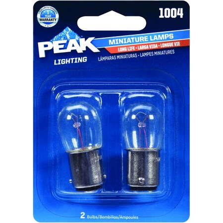 Peak Peak Long Life Incandescent Courtesy/Glove/License/Trunk Miniature Automotive Bulb 1004 1004LL-BPP